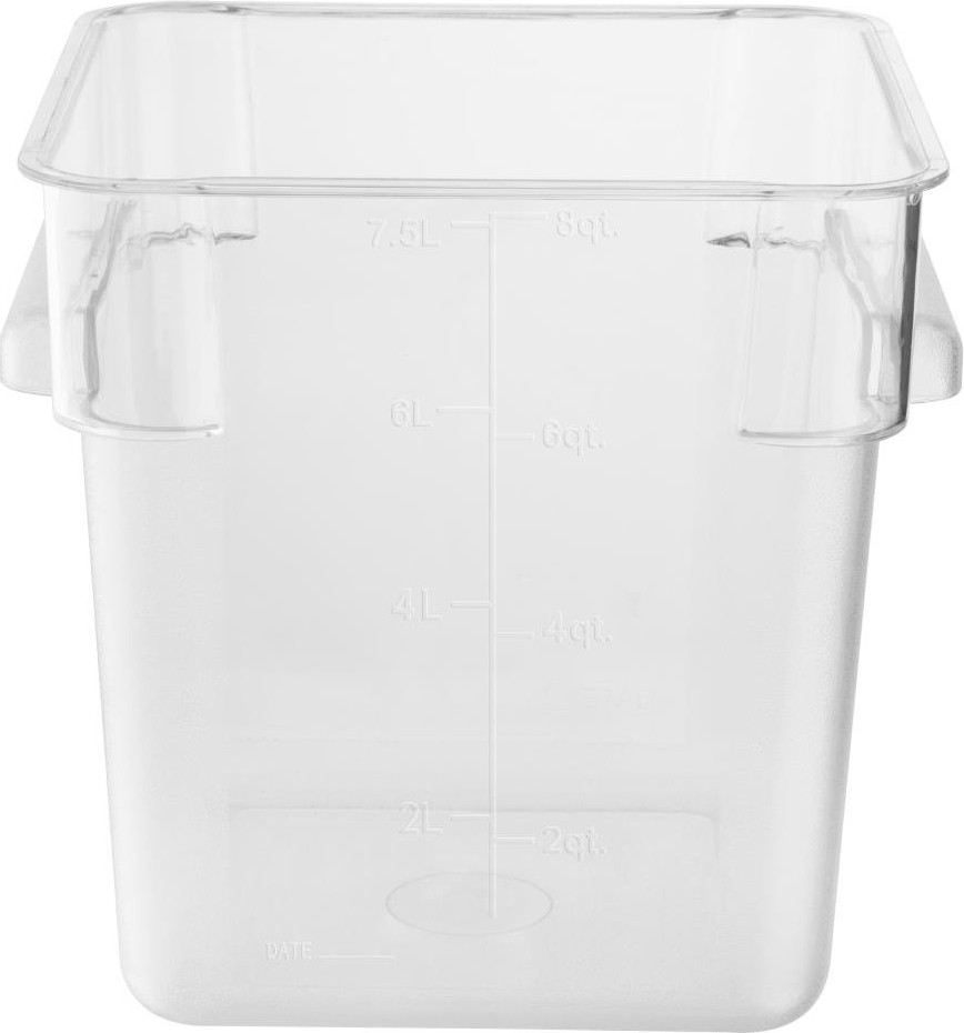  Vogue Hygiplas Polycarbonat Quadratischer Vorratsbeh&auml;lter 7L 