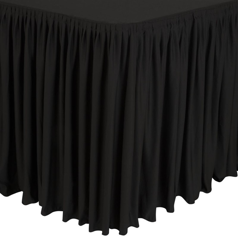  Gastronoble Kombi-Skirting mit Plisseefalten schwarz 