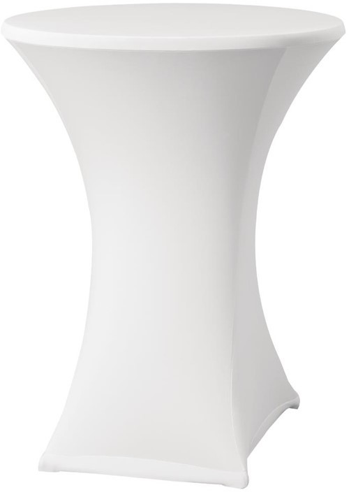  Gastronoble Tischhusse f&uuml;r Stehtische Samba D2 wei&szlig; 85cm 