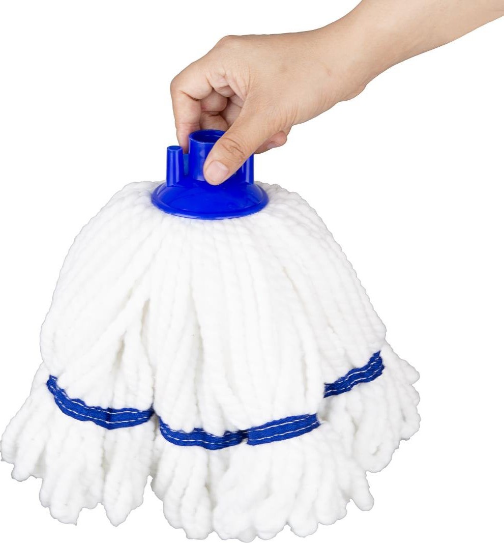  Jantex Mikrofaser-Wischkopf Blau Streifen 150g 