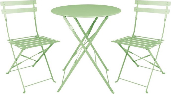  Bolero Pavement Style Klappst&uuml;hle aus Stahl Hellgr&uuml;n (2er Pack) 