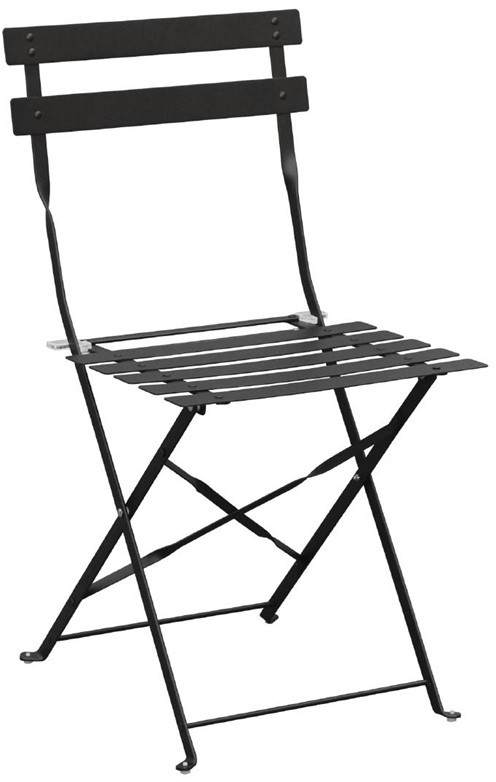  Bolero klappbare Terrassenst&uuml;hle Stahl schwarz 