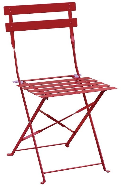  Bolero klappbare Terrassenst&uuml;hle Stahl rot 