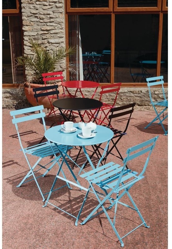  Bolero klappbare Terrassenst&uuml;hle Stahl rot 