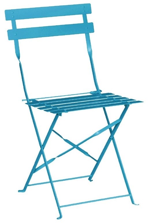  Bolero klappbare Terrassenst&uuml;hle Stahl azurblau 