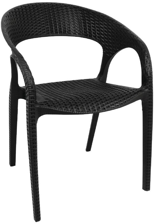  Bolero Rattanst&uuml;hle mit Armlehne schwarz 