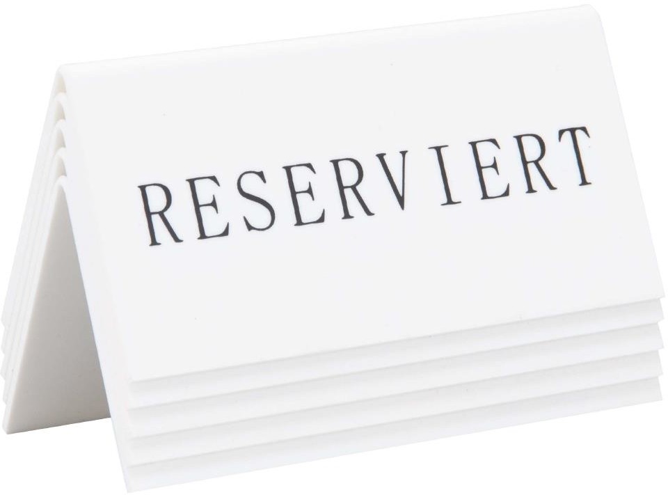  Securit Reserviert Tischst&auml;nder Deutsch: Reserviert (5 St&uuml;ck) 