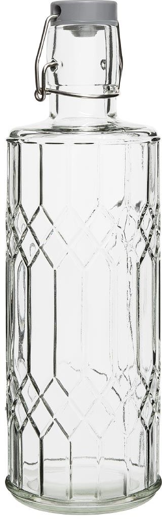  Olympia geo Glaswasserflasche mit St&ouml;psel 1 Liter (6 St&uuml;ck) 