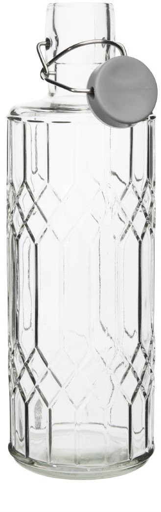  Olympia geo Glaswasserflasche mit St&ouml;psel 1 Liter (6 St&uuml;ck) 