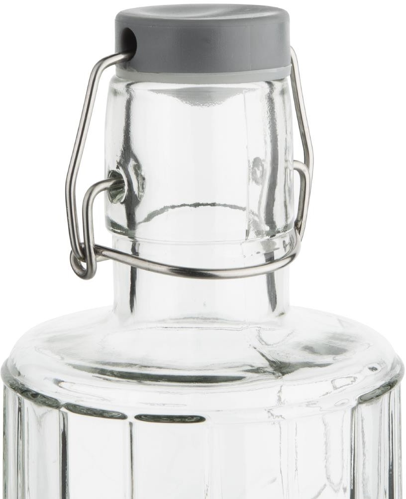  Olympia geo Glaswasserflasche mit St&ouml;psel 1 Liter (6 St&uuml;ck) 