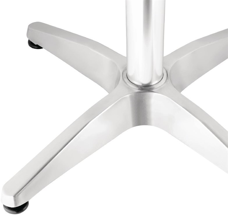  Bolero quadratischer Bistrotisch Edelstahl 1 Bein 70cm 