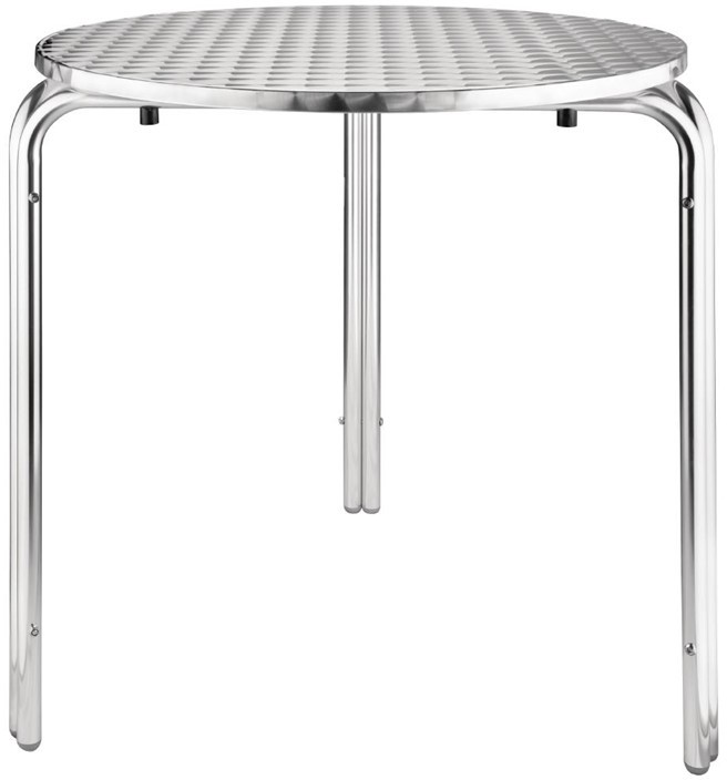  Bolero runder Bistrotisch Edelstahl 3 Beine 70cm 