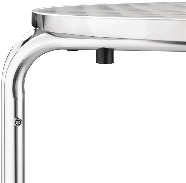 Bolero runder Bistrotisch Edelstahl 3 Beine 70cm 