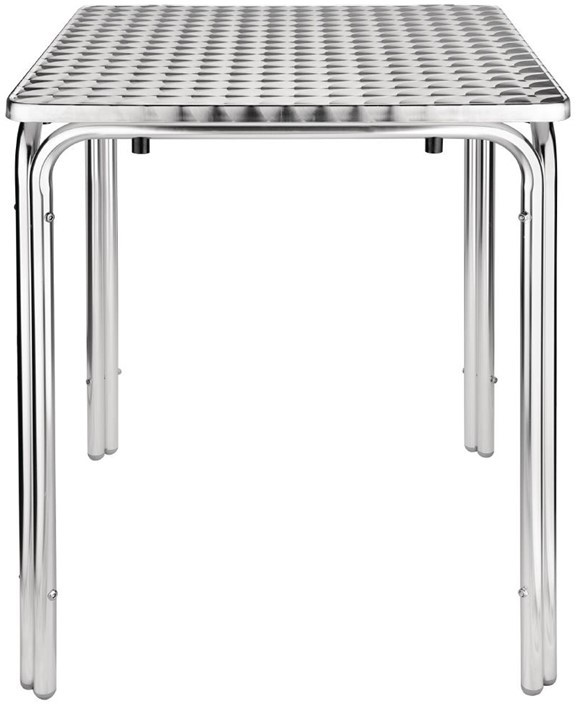  Bolero quadratischer Bistrotisch Edelstahl 4 Beine 60cm 