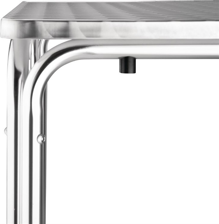  Bolero quadratischer Bistrotisch Edelstahl 4 Beine 60cm 