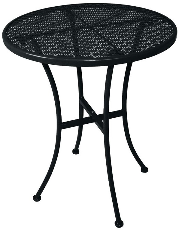  Bolero runder Bistrotisch in schlankem Design Stahl schwarz 60cm 