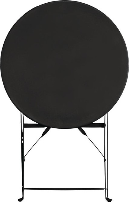  Bolero runder klappbarer Terrassentisch Stahl schwarz 60cm 