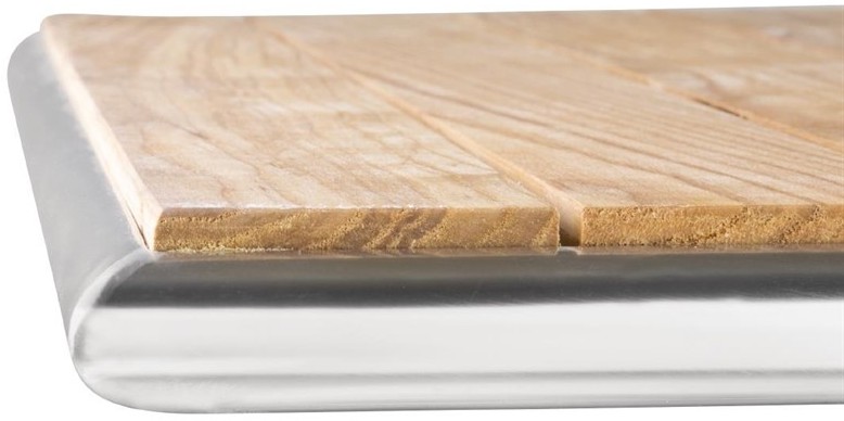  Bolero quadratischer klappbarer Tisch Eschenholz 1 Bein 60cm 