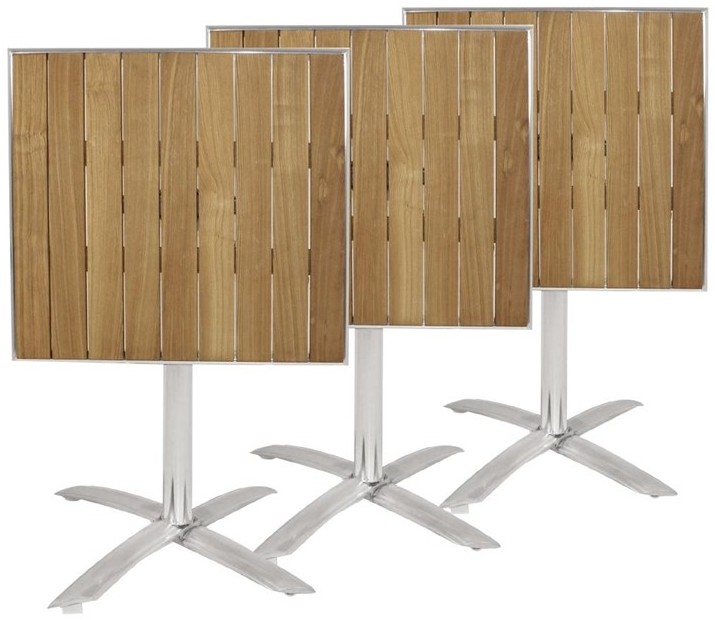  Bolero quadratischer klappbarer Tisch Eschenholz 1 Bein 60cm 