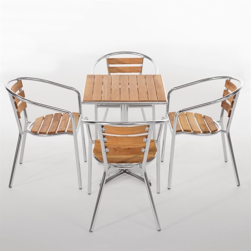  Bolero quadratischer Tisch Eschenholz 1 Bein 60cm 