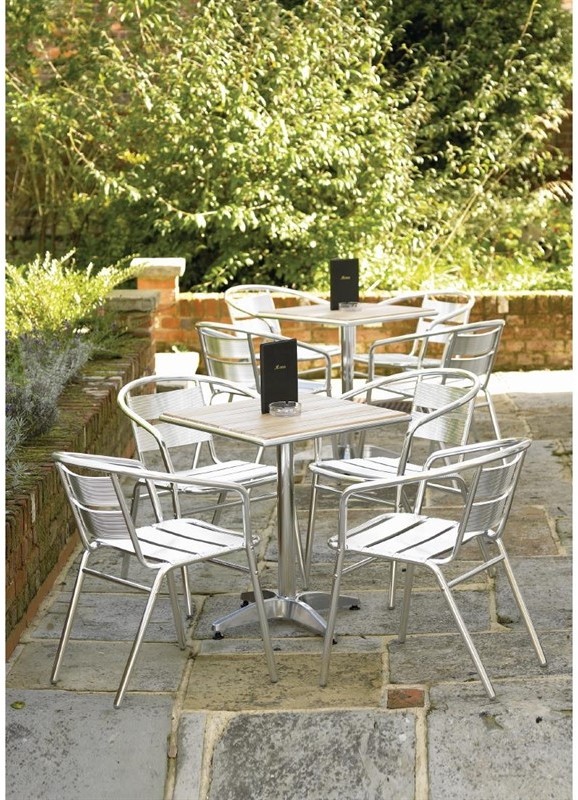  Bolero quadratischer Tisch Eschenholz 1 Bein 60cm 