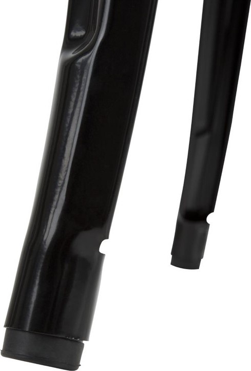  Bolero Bistro Bartisch mit Holzplatte schwarz 