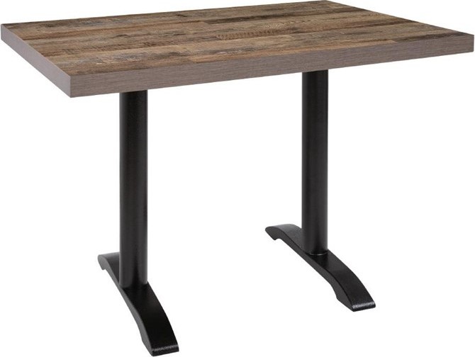  Bolero vorgebohrte rechteckige Tischplatte Urban Dark 1100x700mm 
