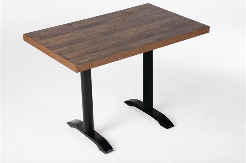  Bolero vorgebohrte rechteckige Tischplatte Urban Dark 1100x700mm 