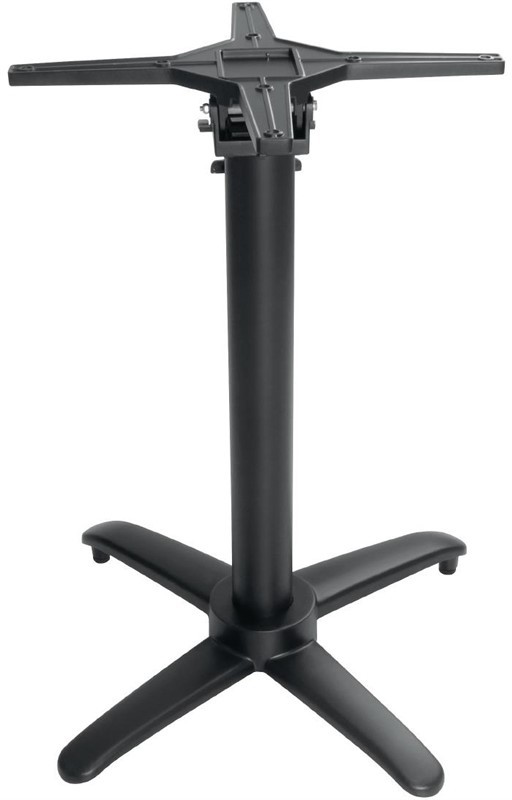  Bolero klappbarer Tischfu&szlig; mit Fu&szlig;kreuz Aluminium schwarz 72cm hoch 
