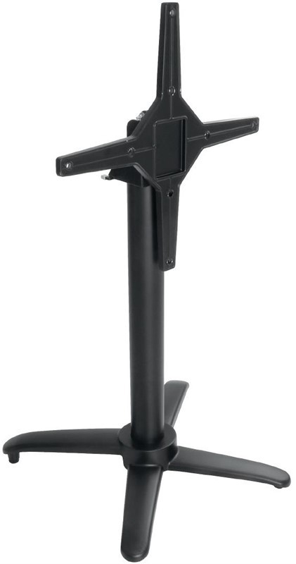  Bolero klappbarer Tischfu&szlig; mit Fu&szlig;kreuz Aluminium schwarz 72cm hoch 