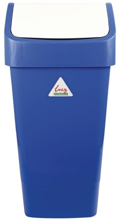  SYR Abfalleimer mit Schwingdeckel blau 50L 