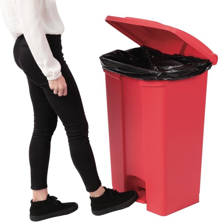 Jantex K&uuml;chenpedaleimer rot 87L 