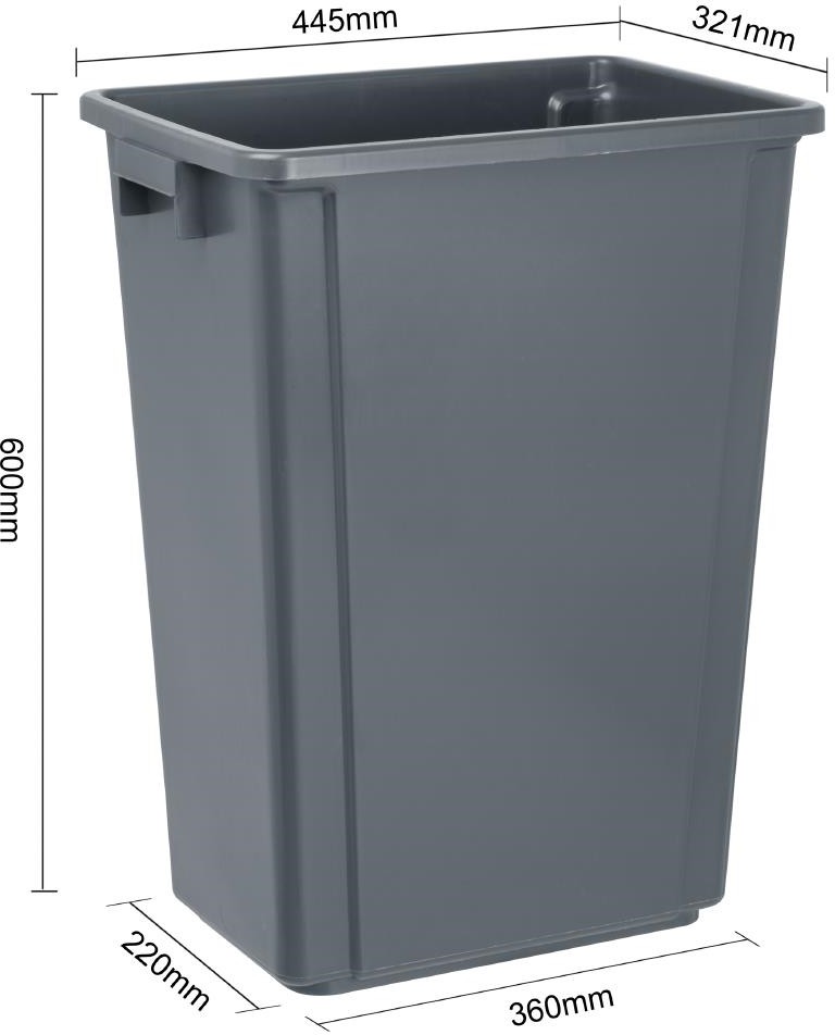 Jantex Slim M&uuml;lleimer Grau 60Ltr 