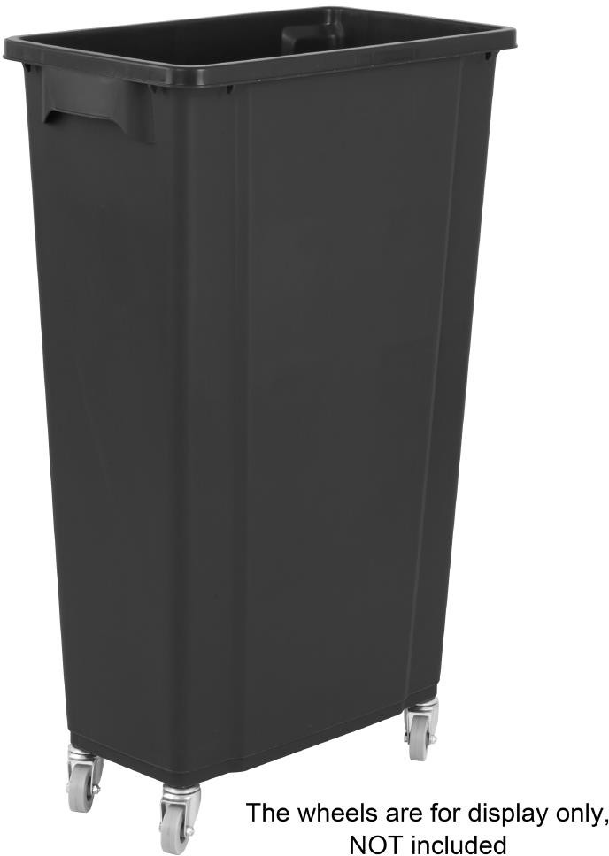  Jantex Slim M&uuml;lleimer Schwarz 80Ltr 