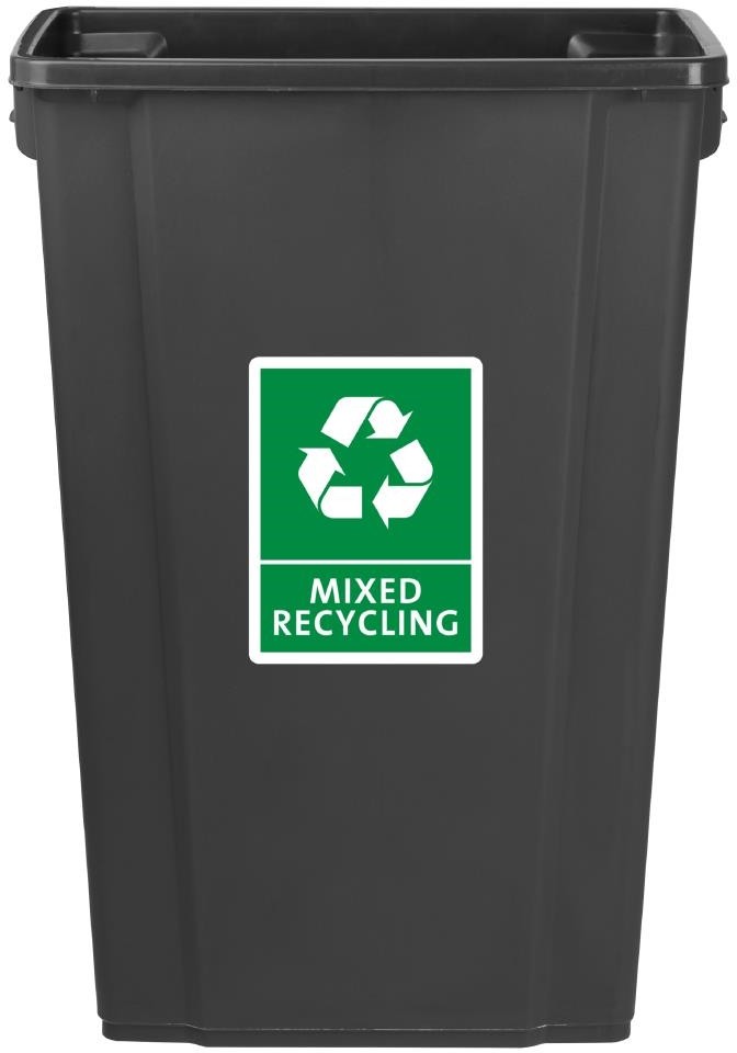  Jantex Slim M&uuml;lleimer Schwarz 80Ltr 