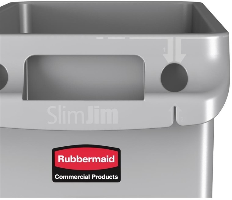  Rubbermaid Slim Jim Abfalleimer 60L 