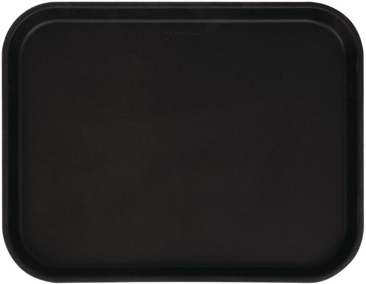  Cambro Camtread rechteckiges rutschfestes Fiberglas Tablett schwarz 45,7cm 