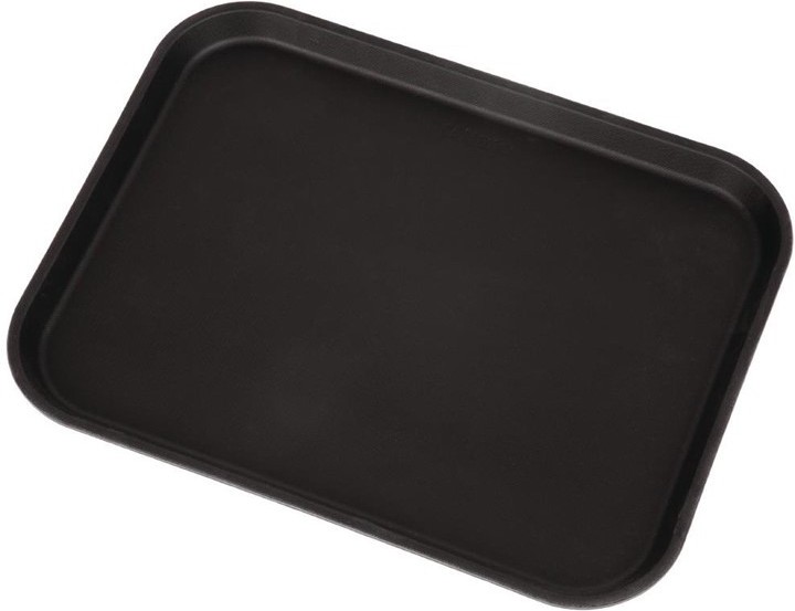  Cambro Camtread rechteckiges rutschfestes Fiberglas Tablett schwarz 45,7cm 