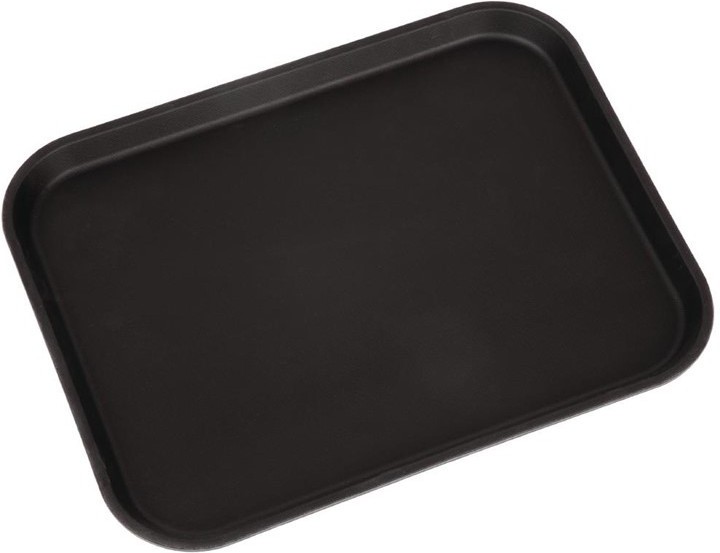  Cambro Camtread rechteckiges rutschfestes Fiberglas Tablett schwarz 45,7cm 