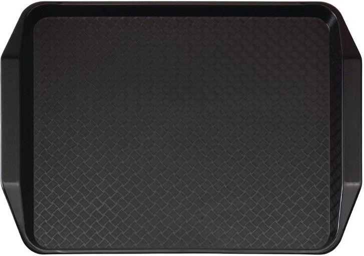  Cambro Polypropylen Fastfood Serviertablett mit Griffen schwarz 43x30cm 