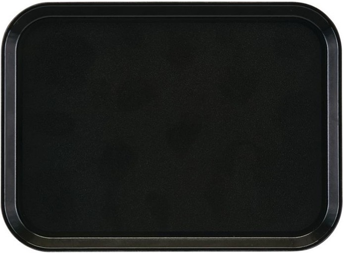  Cambro Epictread rechteckiges rutschfestes Fiberglastablett schwarz 35x27cm 