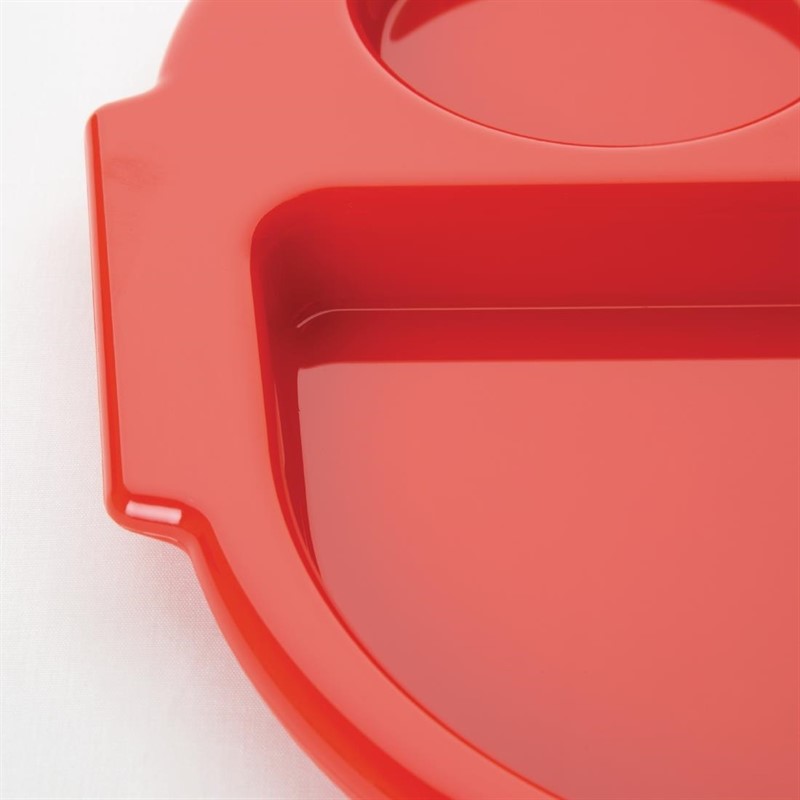  Kristallon Kleines Men&uuml;tablett aus Polycarbonat rot 32,2cm 