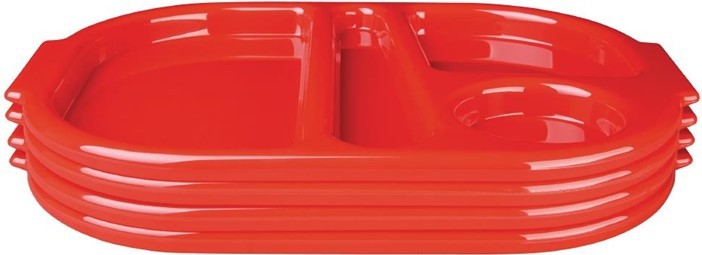 Kristallon Kleines Men&uuml;tablett aus Polycarbonat rot 32,2cm 
