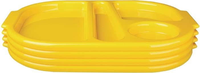  Olympia Kristallon Tabletts mit F&auml;chern 32,2x23,6cm gelb 