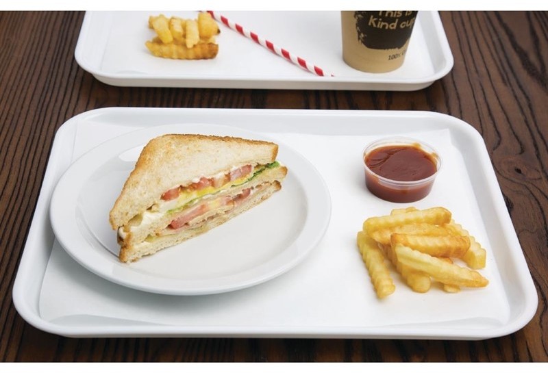  Kristallon Fast Food-Tablett wei&szlig; 34,5 x 26,5cm 