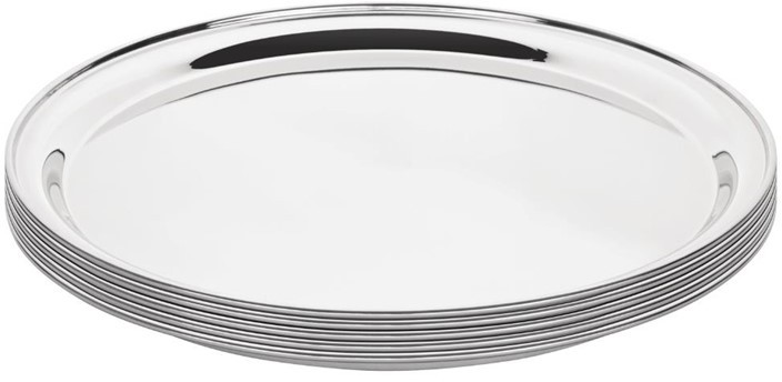  Olympia rundes Serviertablett Edelstahl 40,5cm 