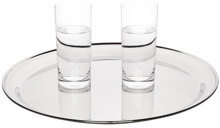 Olympia rundes Serviertablett Edelstahl 40,5cm 
