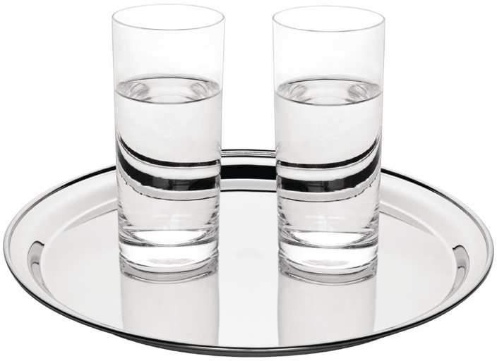  Olympia rundes Serviertablett Edelstahl 30,5cm 