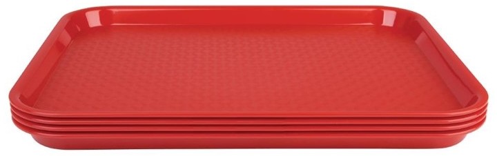  Kristallon Fast-Food-Tablett rot 34,5 x 26,5cm 