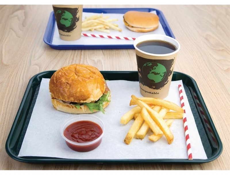  Kristallon Fast-Food-Tablett gr&uuml;n 34,5 x 26,5cm 